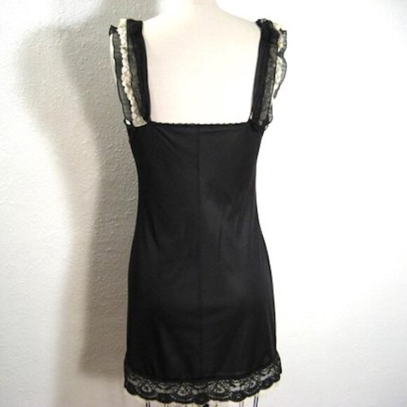Claire LeFaye Lace Slip Dress Size Small Black Camisole Handmade Lingerie Vtg S - Picture 5 of 5
